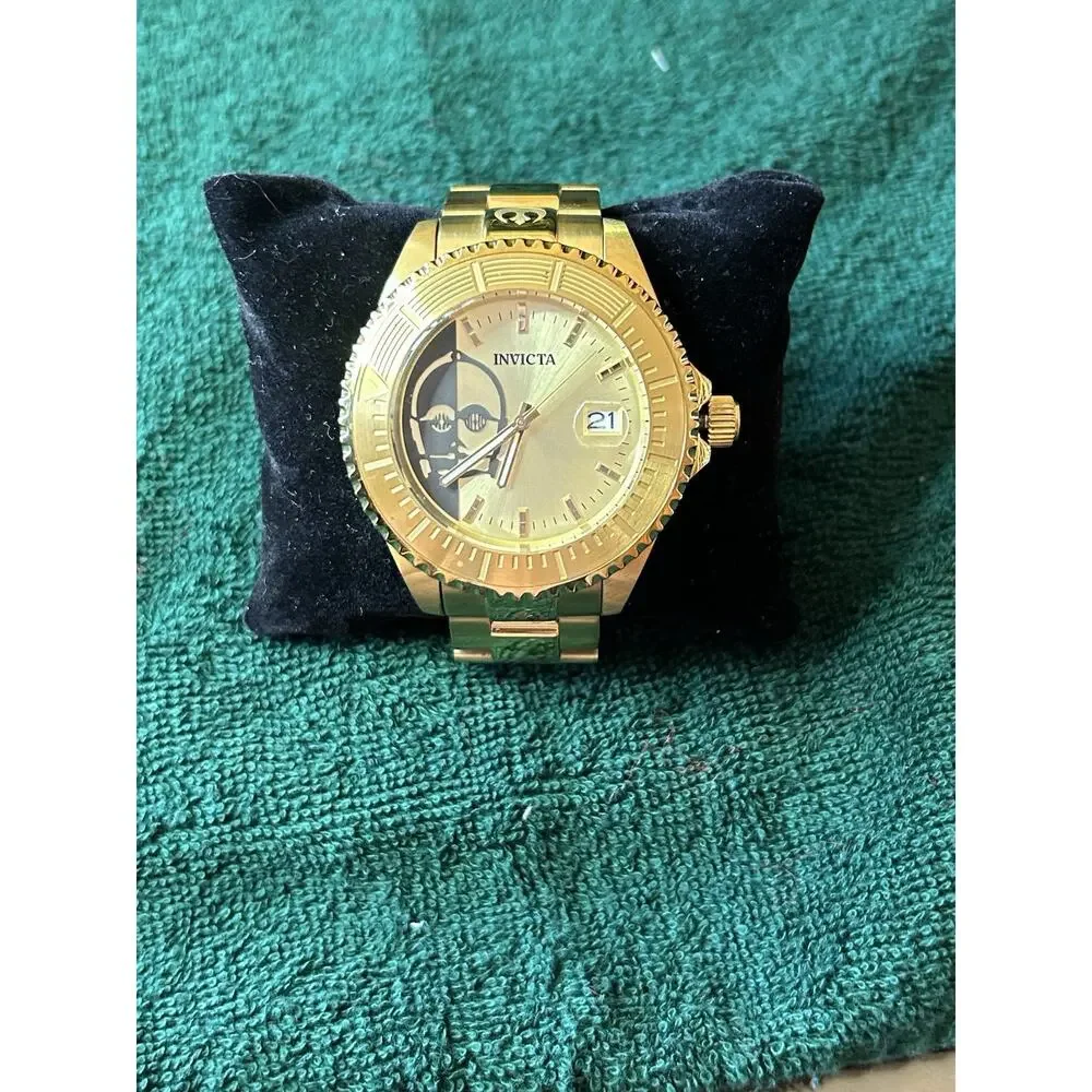 Invicta Star Wars C-3PO Limited Edition 47mm Automatic NH35A Gold Tone Watch 261